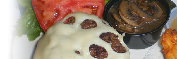 Mushroom and Swiss Burger from Main Street Cafe from 