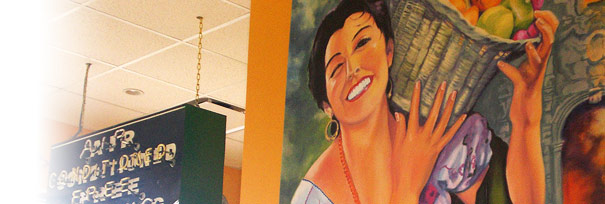 Painting from inside Jalapenos Mex-Mex