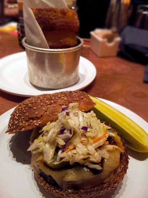 Dallas Burger and Onion Rings at Bobby's Burger Palace