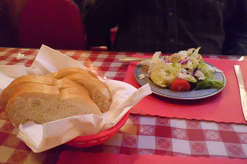 Campanello's bread and salad
