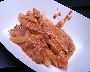 Penne with traditional meat sauce alla Bolognese