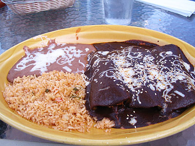 Chicken Mole Enchiladas from El Pueblo