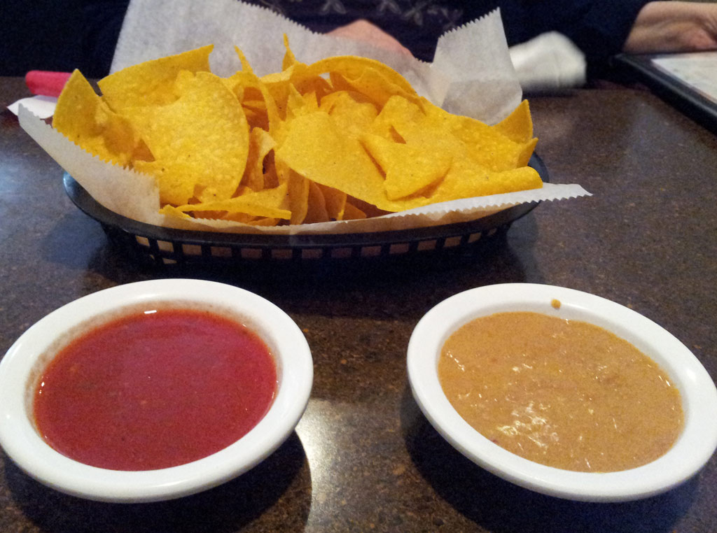 El Trio chips, salsa and bean dip