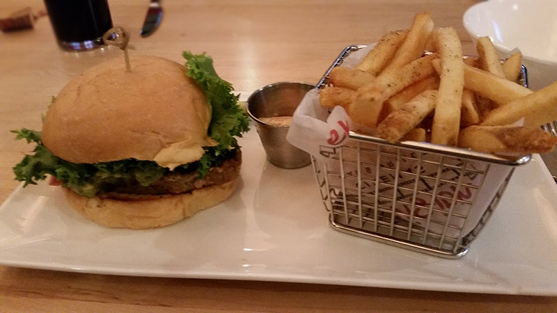 turkey burger and fries