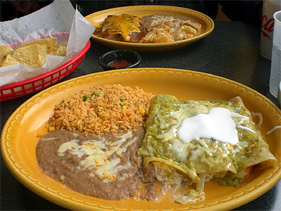 Enchiladas Suizas at Jalapeno's Mex Mex