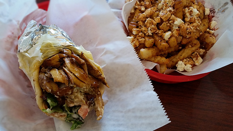 chicken shawarma w/Greek fries