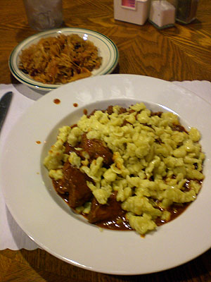 Goulash w/side of sauerkraut