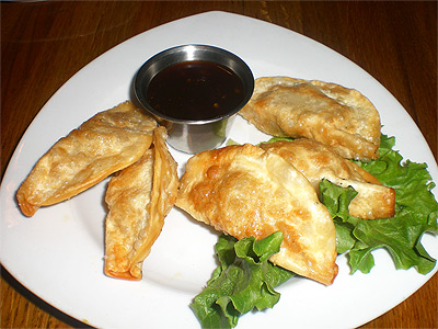 Asian pot stickers at Olives