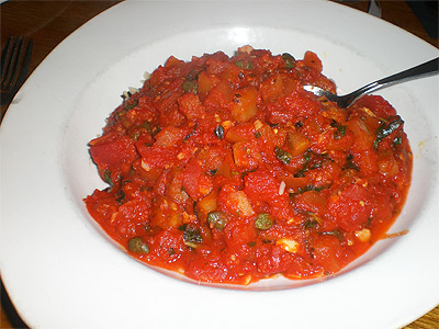 Vegan Puttanesca at Olives