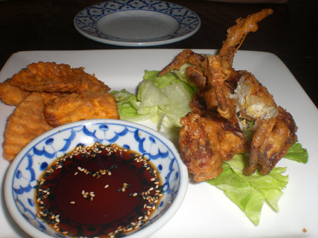 Ruthai's Soft Shell Crab Tempura and Sweet Potato Chips