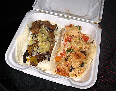 Steak taco and Chicken taco