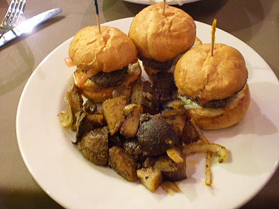 Kefta Mini Burgers and Cumin Roasted Potatoes w/onions