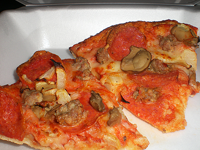 Leftover pizza from Sorrento's