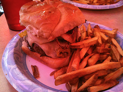 A good burger from Terry's Turf Club