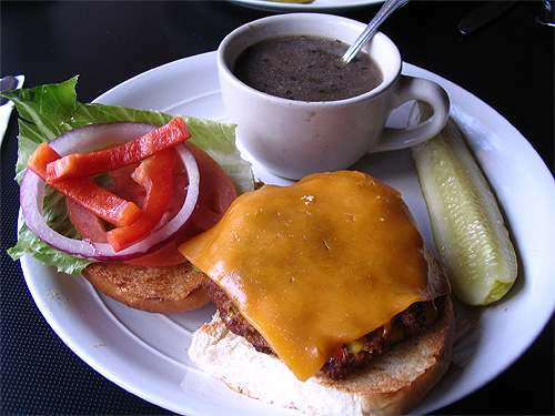 Corn Cake Burger at The Grove