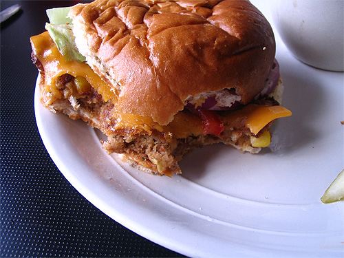 Corn Cake Burger at The Grove