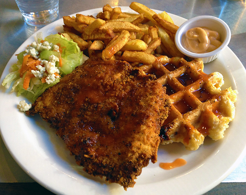 chicken and waffles