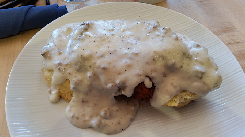 Chicken and Biscuit w/sausage gravy