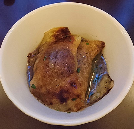 pork belly and vegetable dumplings