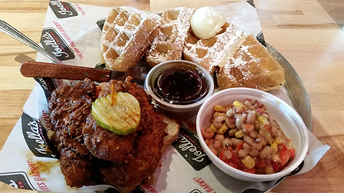 chicken and waffles