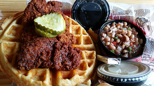 chicken and waffles